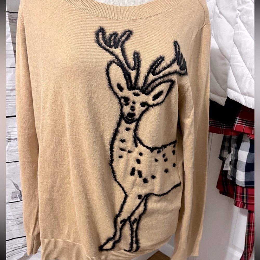 Loft Reindeer Sweater XL NWT
